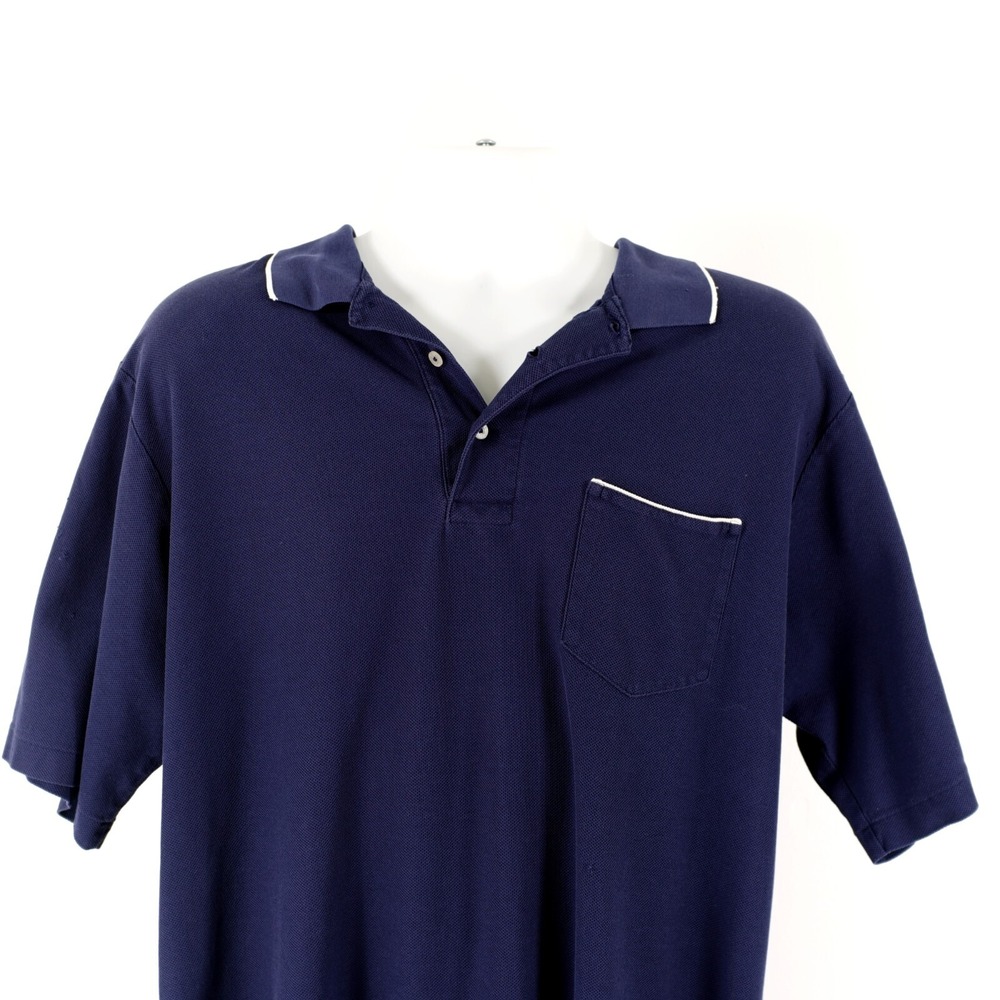 Polo Golf Ralph Lauren Blue Solid XL Cotton‎ Polo Collared Shirt Short Sleeve